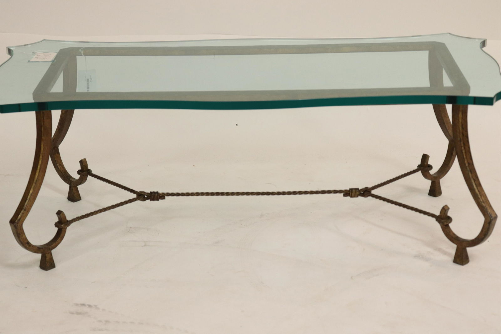 Bagues Style Gilt Wrought Iron, Glass Coffee Table (1 of 3)