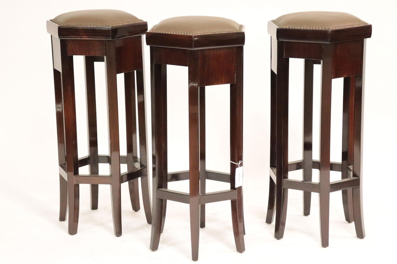 Set of 3 Art Deco Rosewood Bar Stools, circa 1940 (1 of 3)