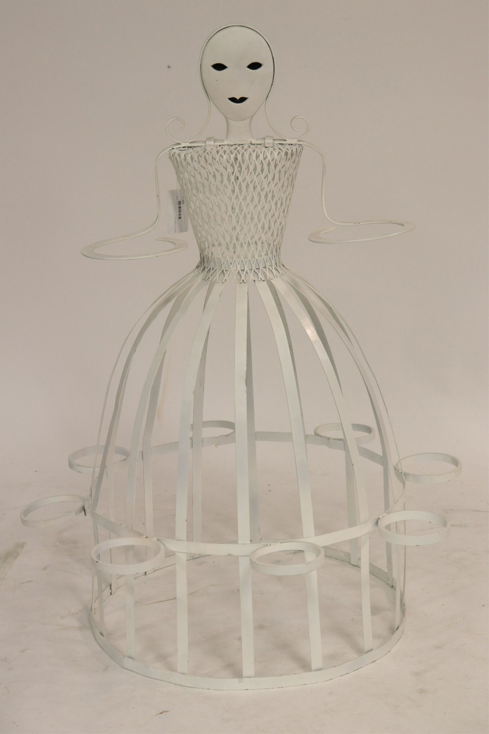 Mid Century Painted Wrought Iron Figural Planter (1 of 3)