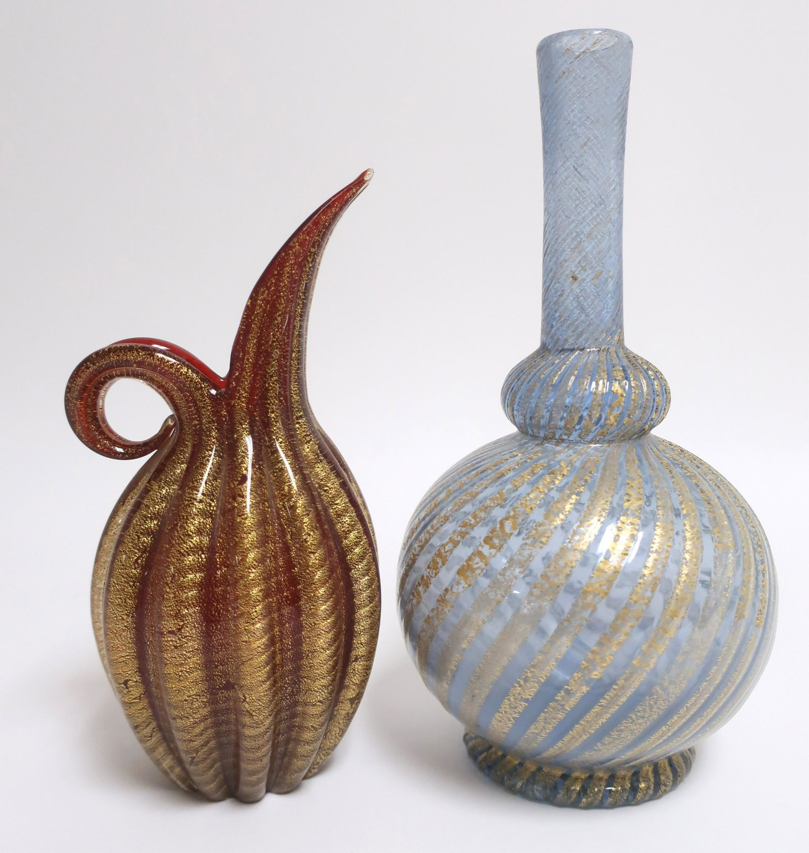 Murano Ruby Ewer & Lavender Vase (1 of 5)