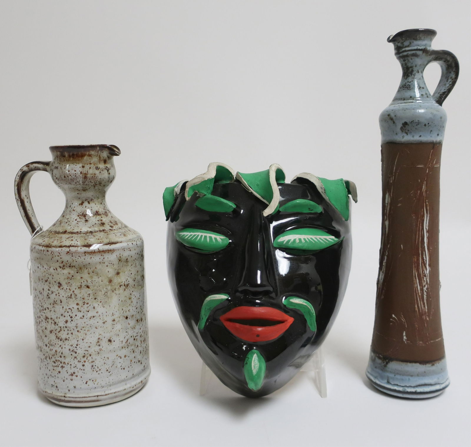 Colette Gueden Ceramic Mask and 2 Ewers (1 of 5)