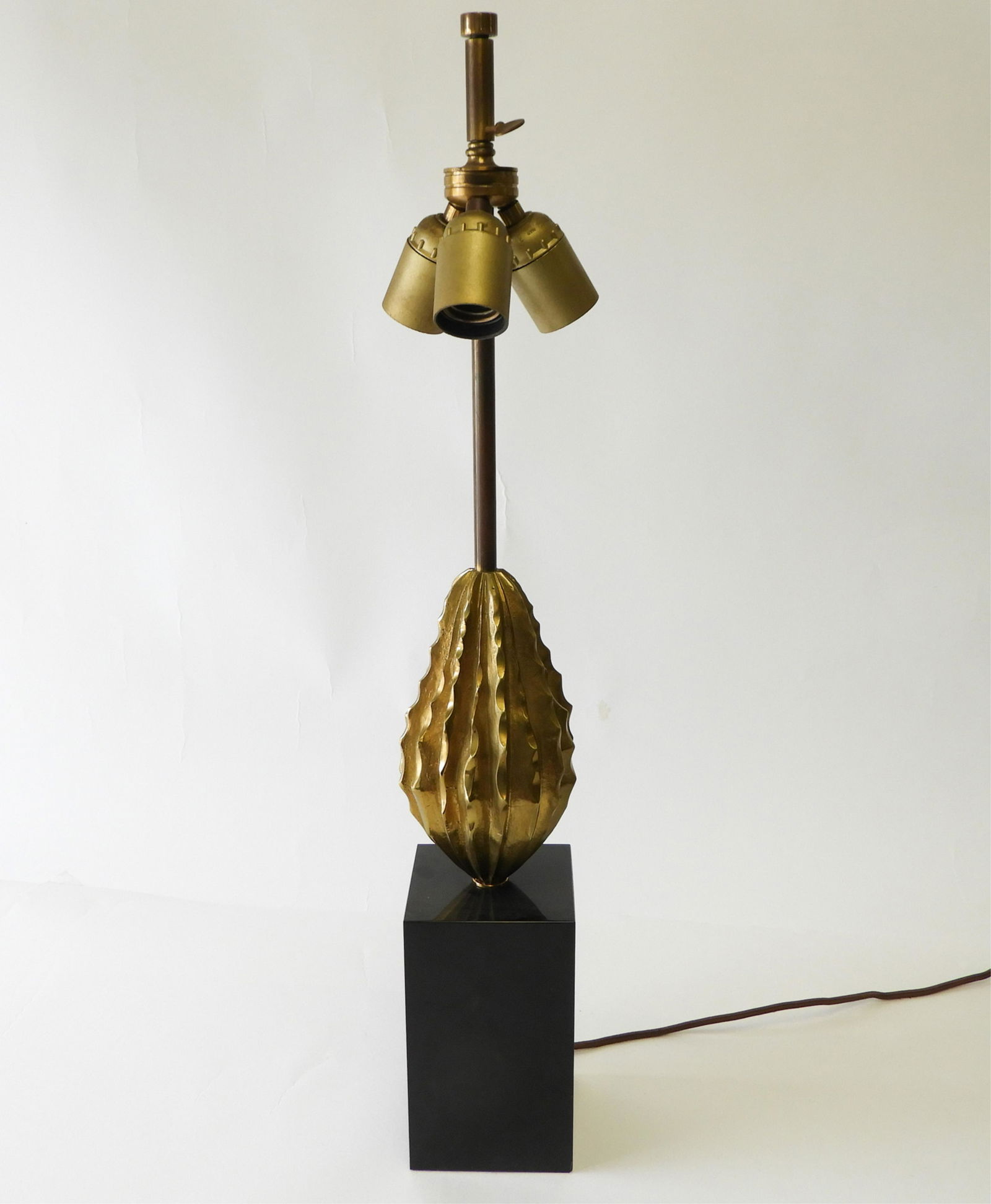 Philippe Barbier Bronze & Black Marble Lamp (1 of 5)