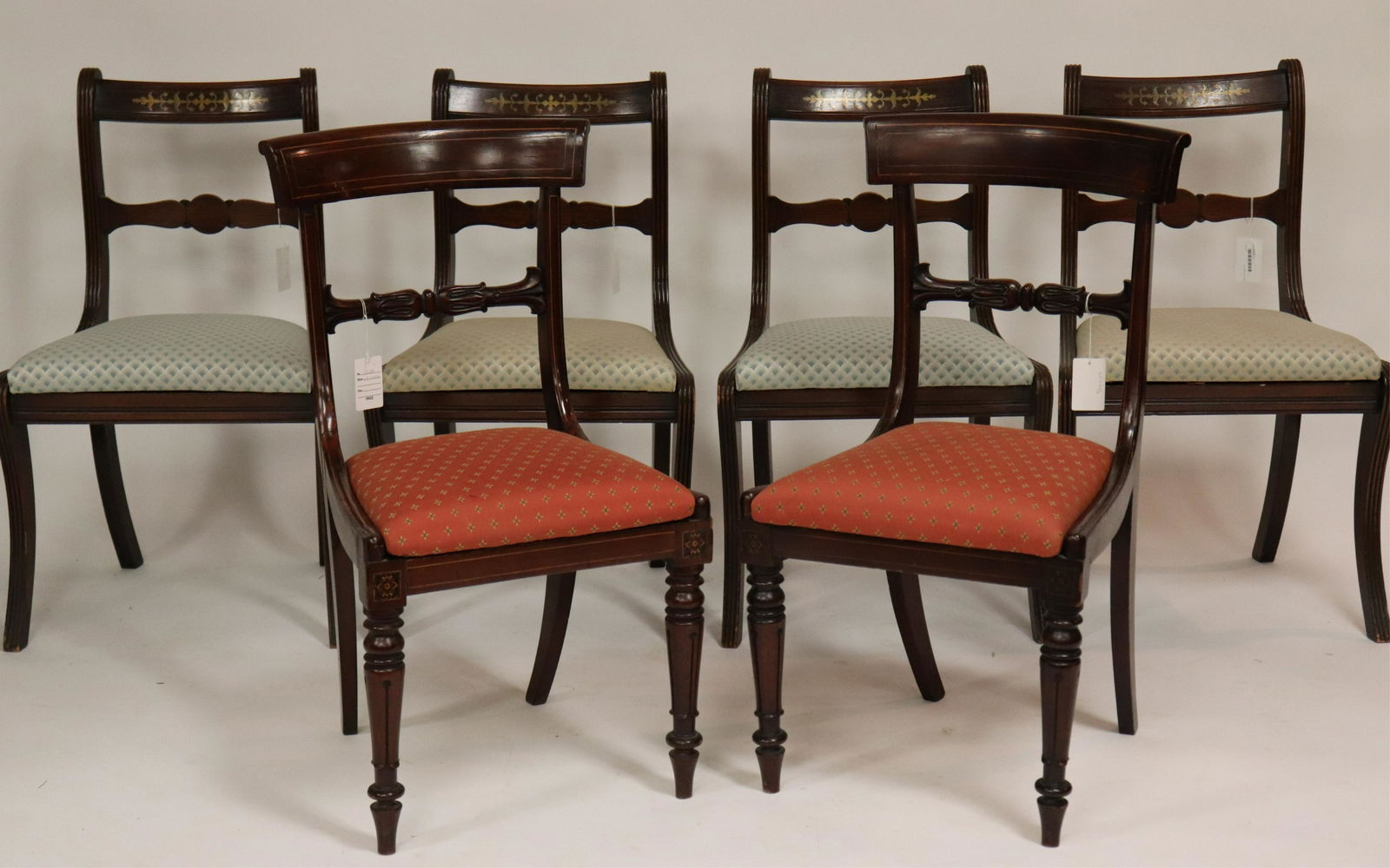 Set of 4 Regency Inlaid Side Chairs & 2 Others (1 of 12)