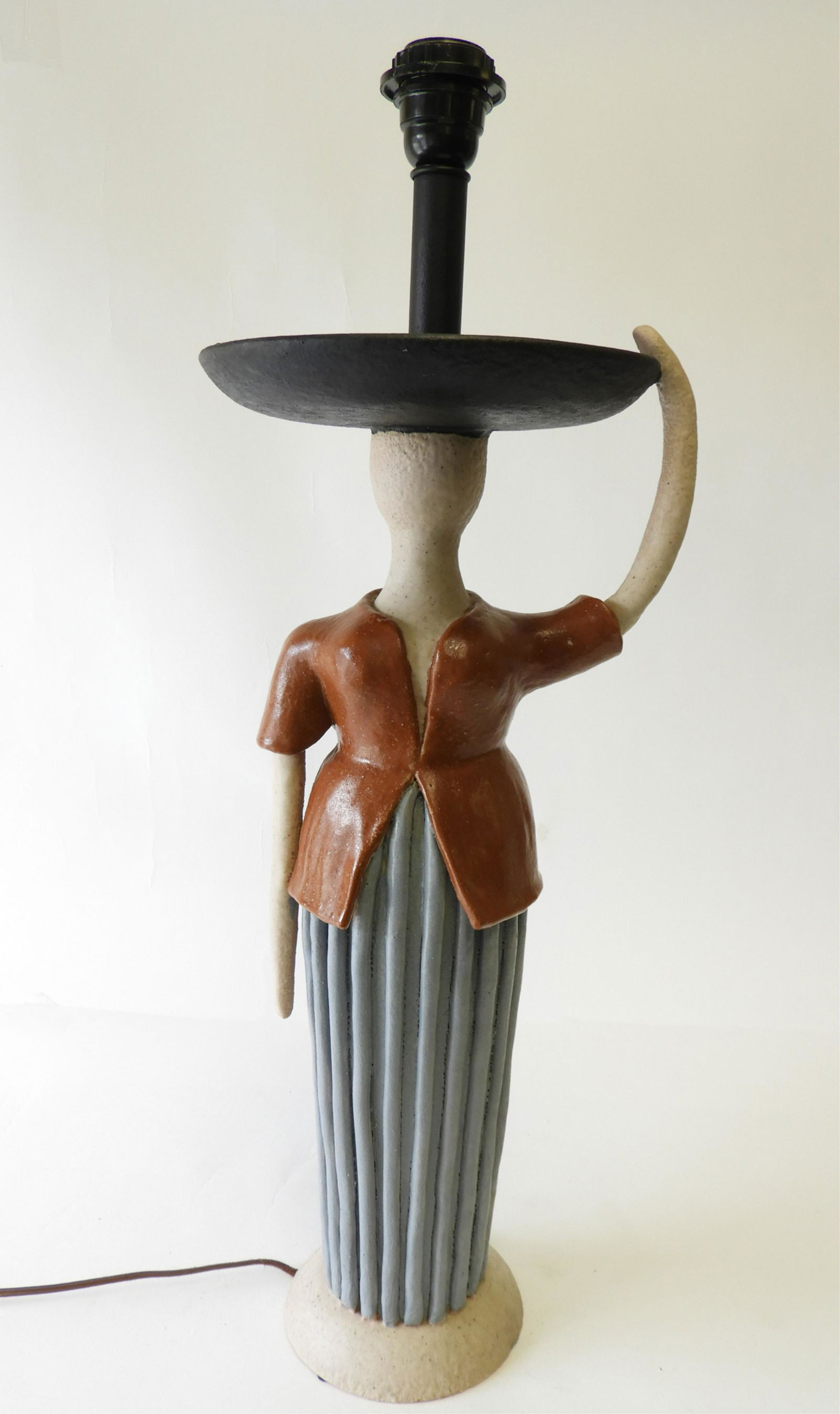 Ernestrine Figural Ceramic Lamp, circa 1950 (1 of 7)