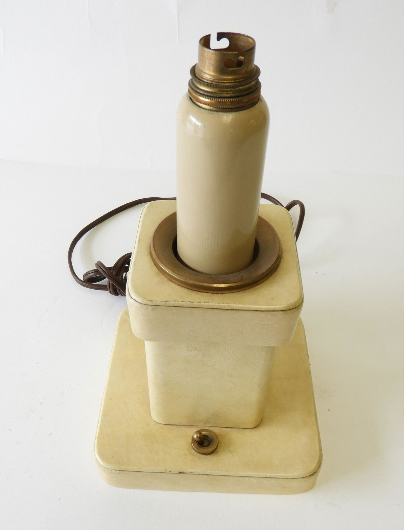 French Art Deco Brass Mounted Parchment Lamp (1 of 3)