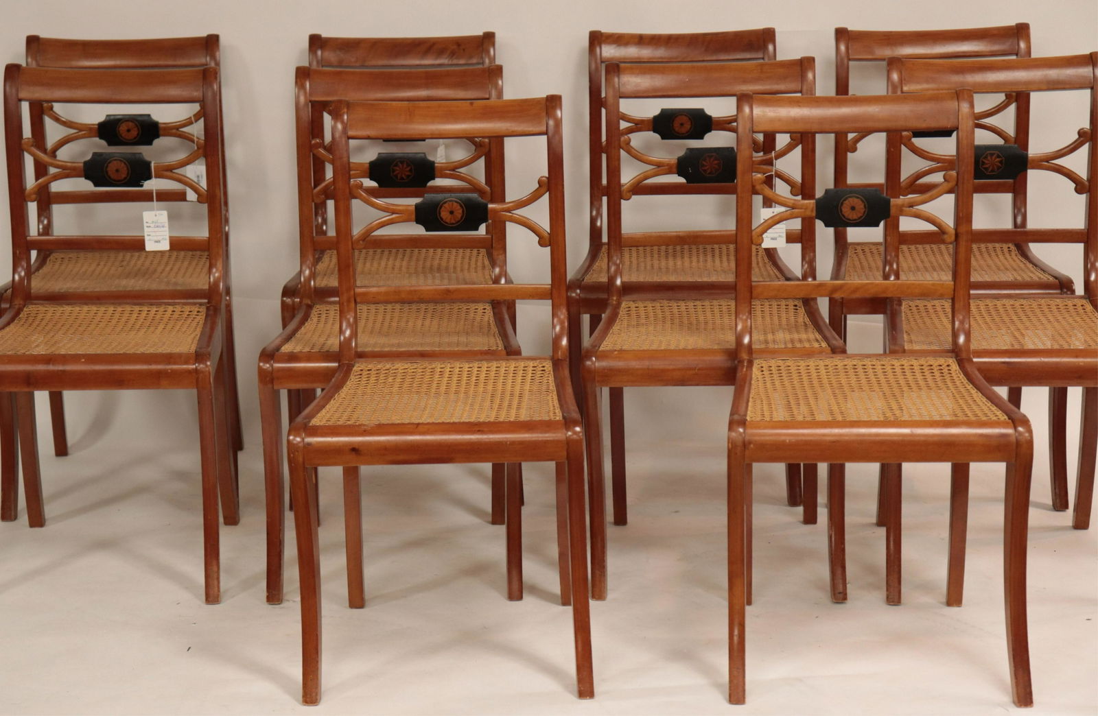 10 Swedish Neoclassic Style Parcel-Ebonized Chairs (1 of 5)