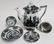 12 Pelew Mulberry Ironstone Transferware, 19th C. - 2
