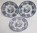 5 Simla Lavender Mulberry Ironstone Plates, 19th C - 2