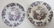5 Simla Lavender Mulberry Ironstone Plates, 19th C - 4