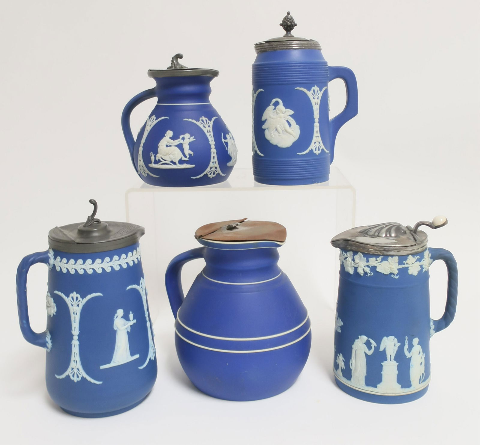 5 Pitchers/Jugs, Wedgwood Dark Blue Jasper Dip (1 of 5)