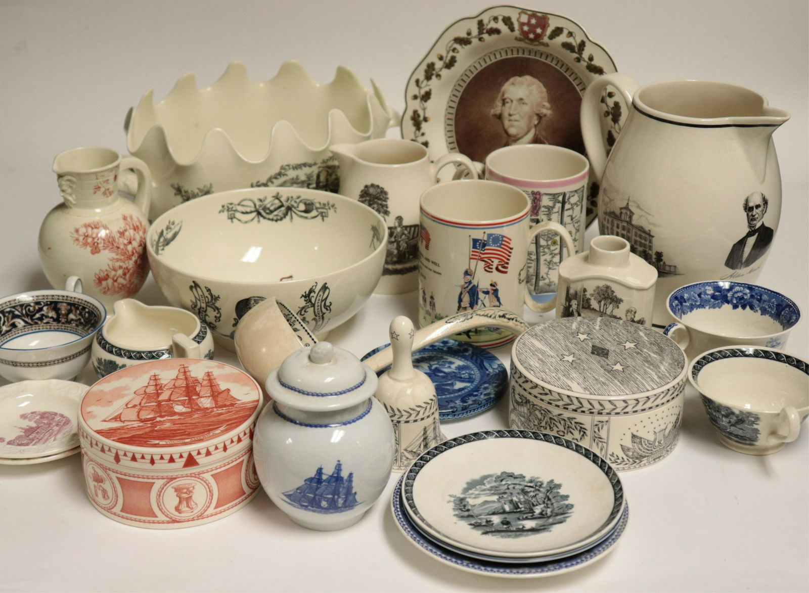 19-pc. lot of Wedgwood Transferware (1 of 9)