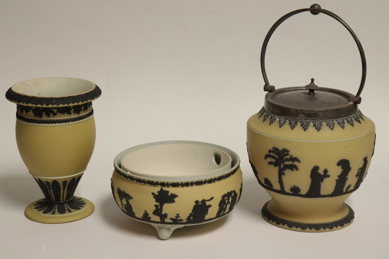 3 Wedgwood Yellow Jasper Dip Vessels (1 of 4)