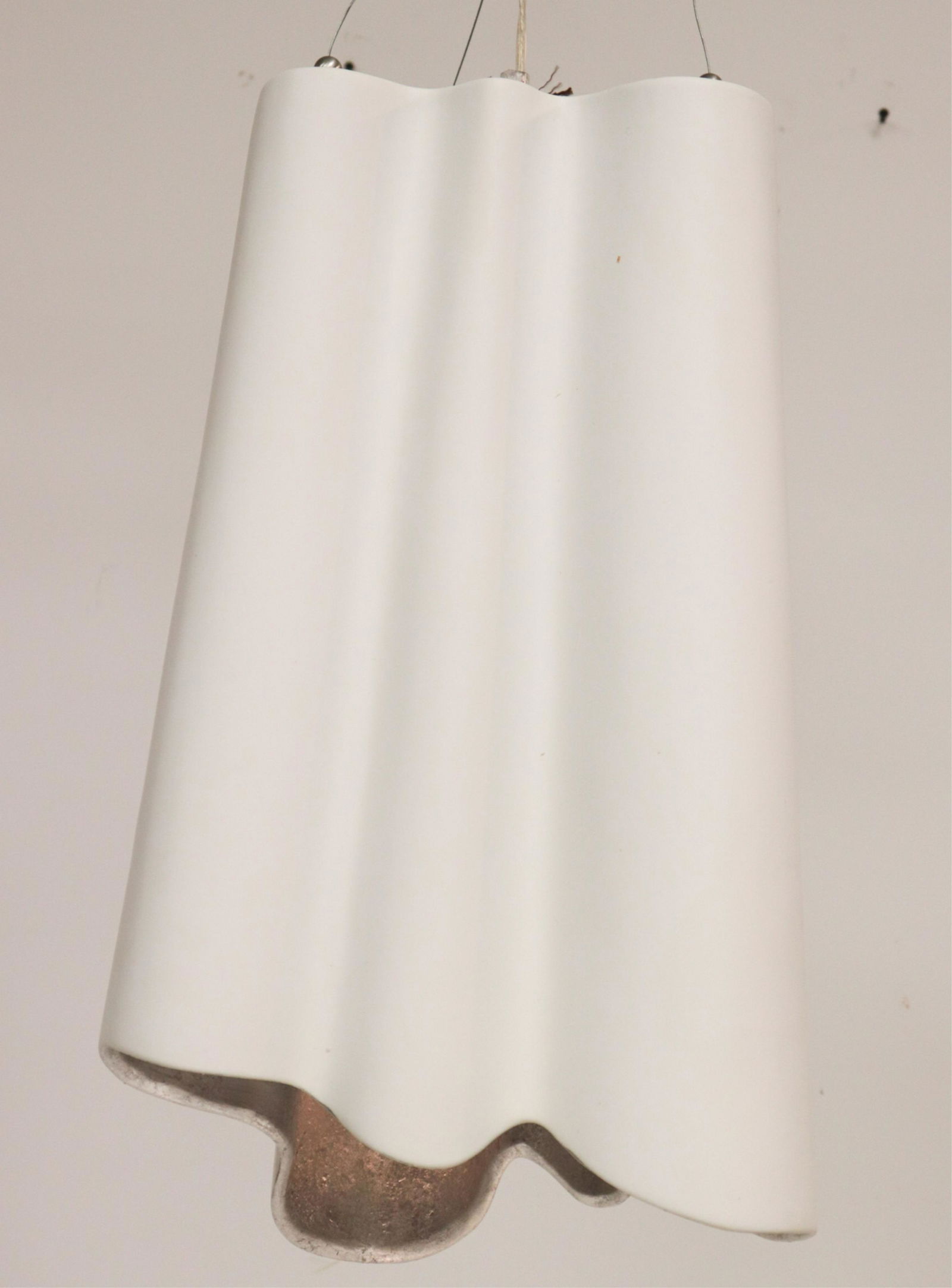 Siovered White Ceramic "Hanging Drape" Lantern (1 of 5)