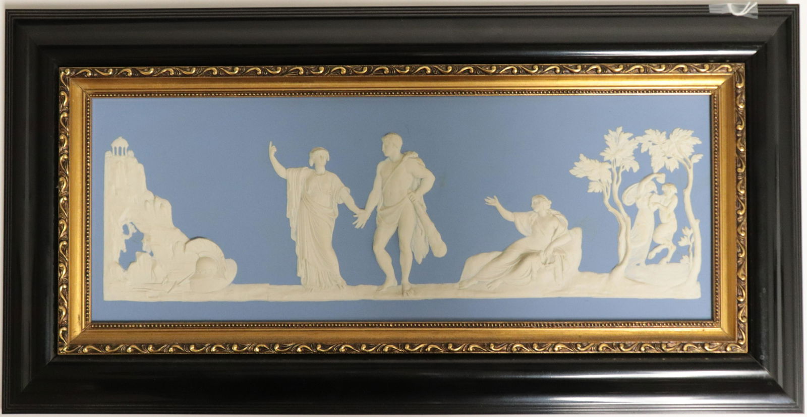 Wedgwood Blue Jasperware Plaque "Hercules" (1 of 5)