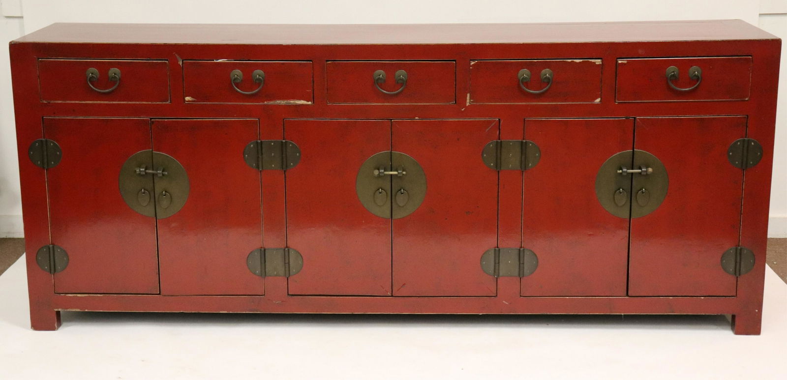 Chinese Red Lacquered Buffet, Shanxi region (1 of 6)