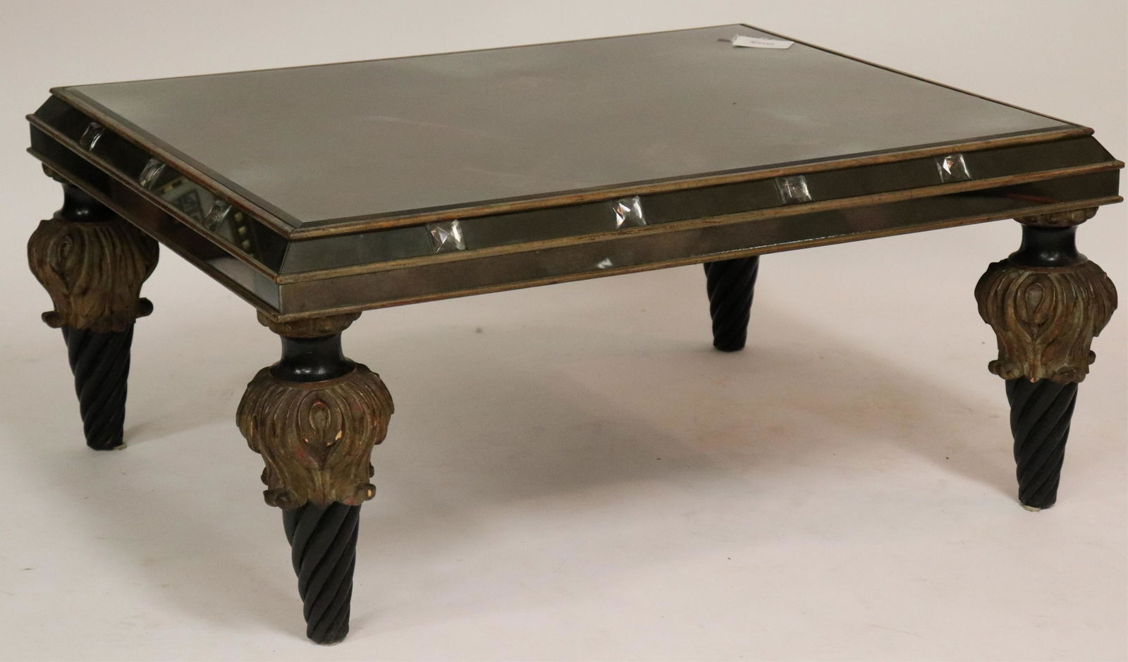Midcentury Parcel-Gilt Ebonized Coffee Table (1 of 4)