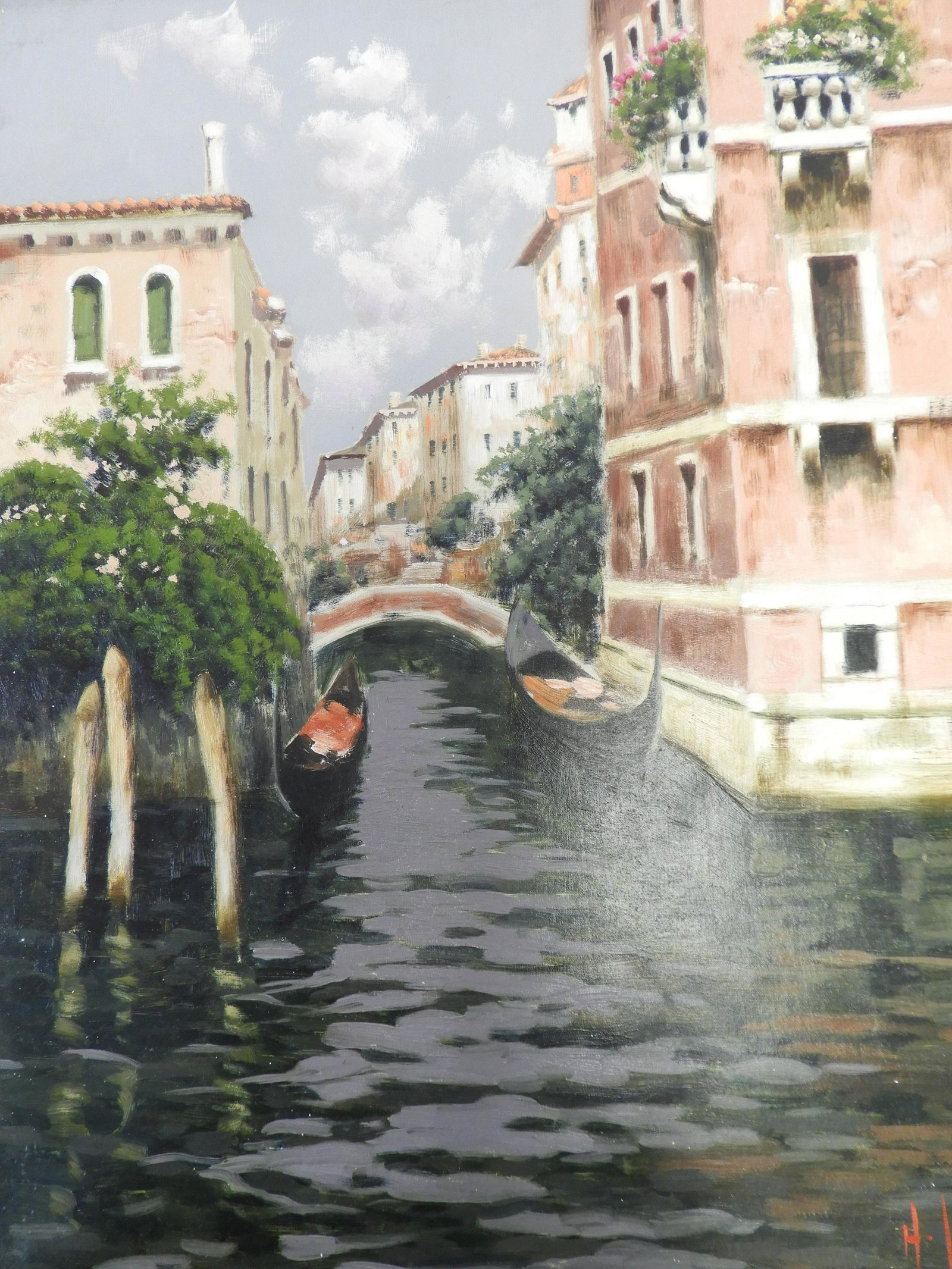Antonio Sannino - Venezia: Antonio Sannino (Italian, b. 1956) Composizione con Paesaggio, oil on canvas. Signed lower right. Signed & titled verso. Property from a fourth generation gallery, NYC Dimensions: 20 x 16" unstretched