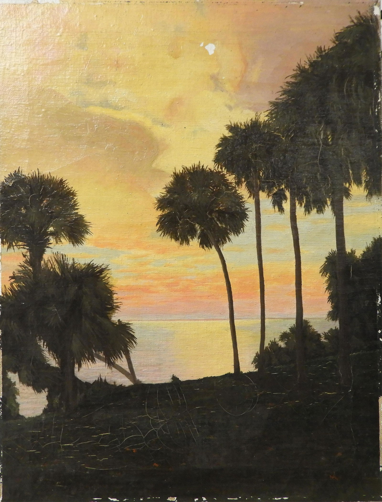 Vintage Florida Highwaymen Style Tropical Sky O/C (1 of 6)