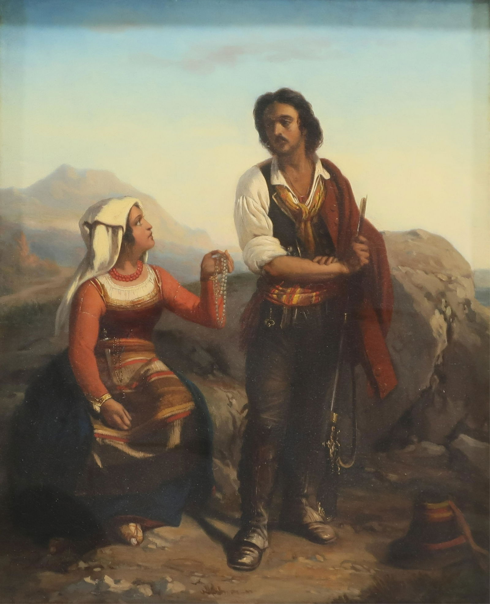 Gypsies, 19th C., Oil on Canvas (1 of 4)