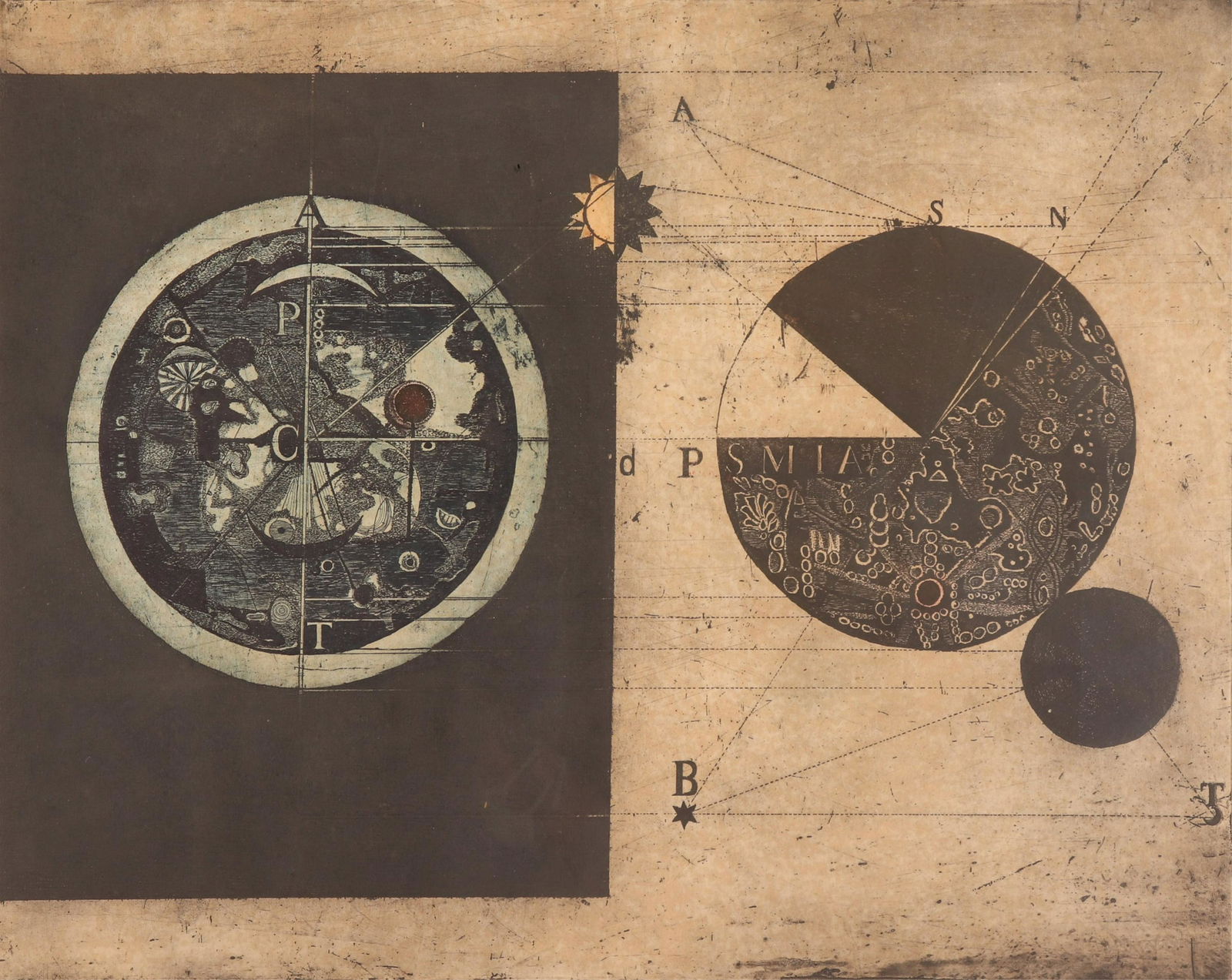 Emilie Tomanova, Untitled, color etching (1 of 8)