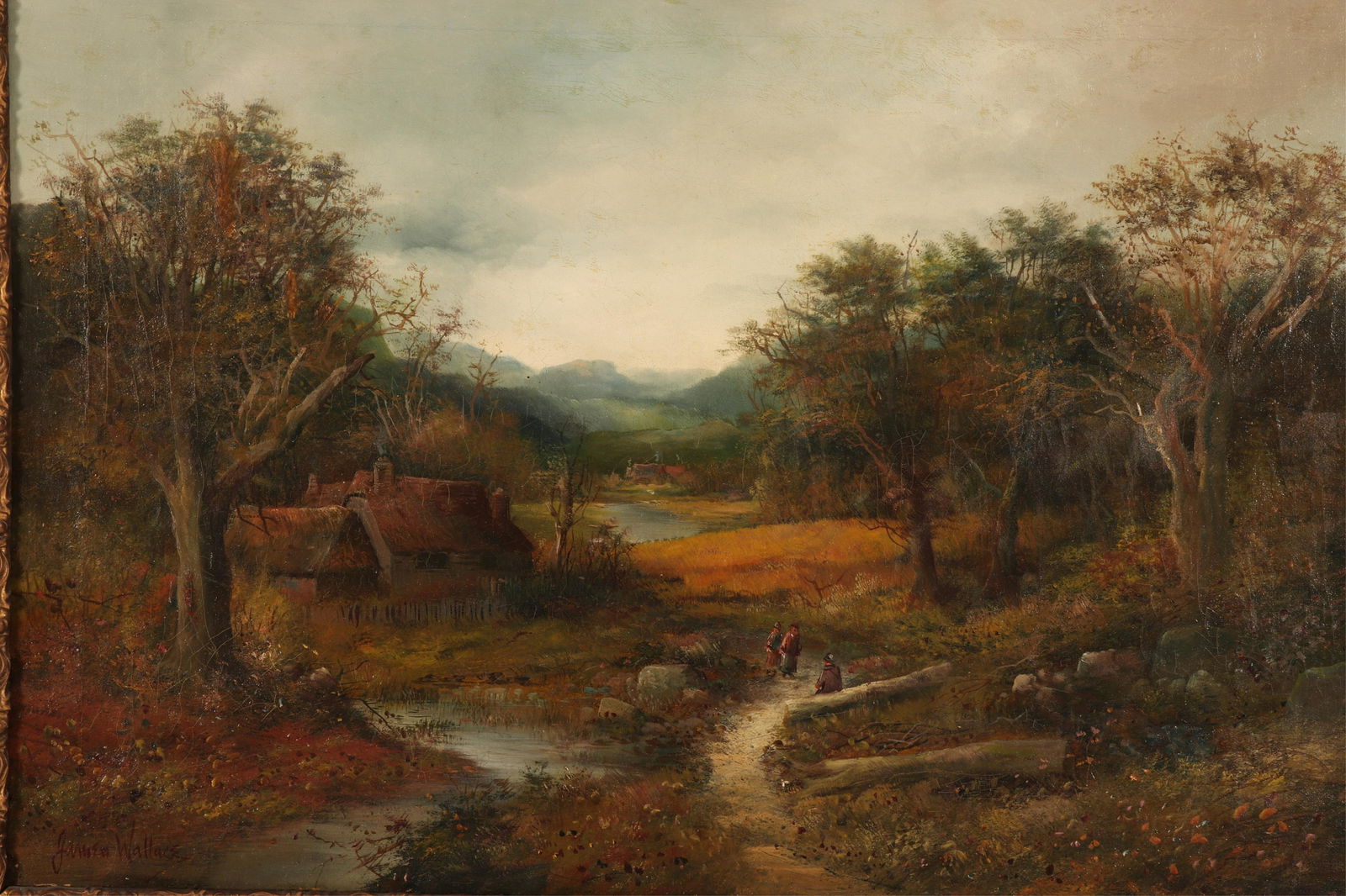 James Wallace, Twilight Landscape with Figures O/C (1 of 12)