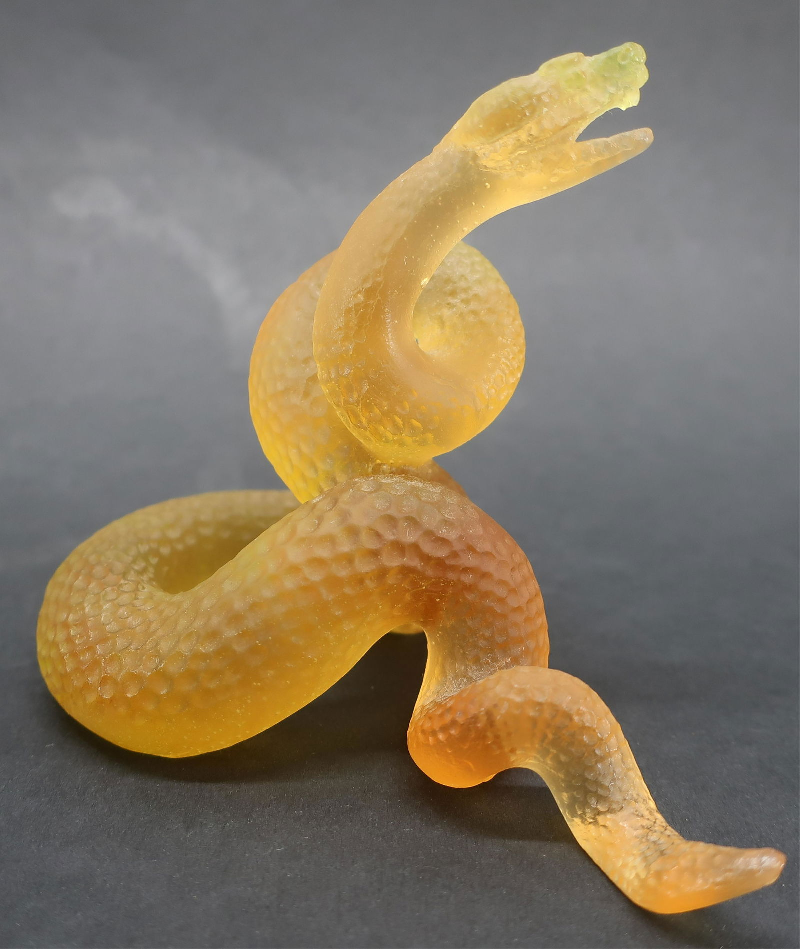 Daum Amber Glass Coiled Snake (1 of 7)