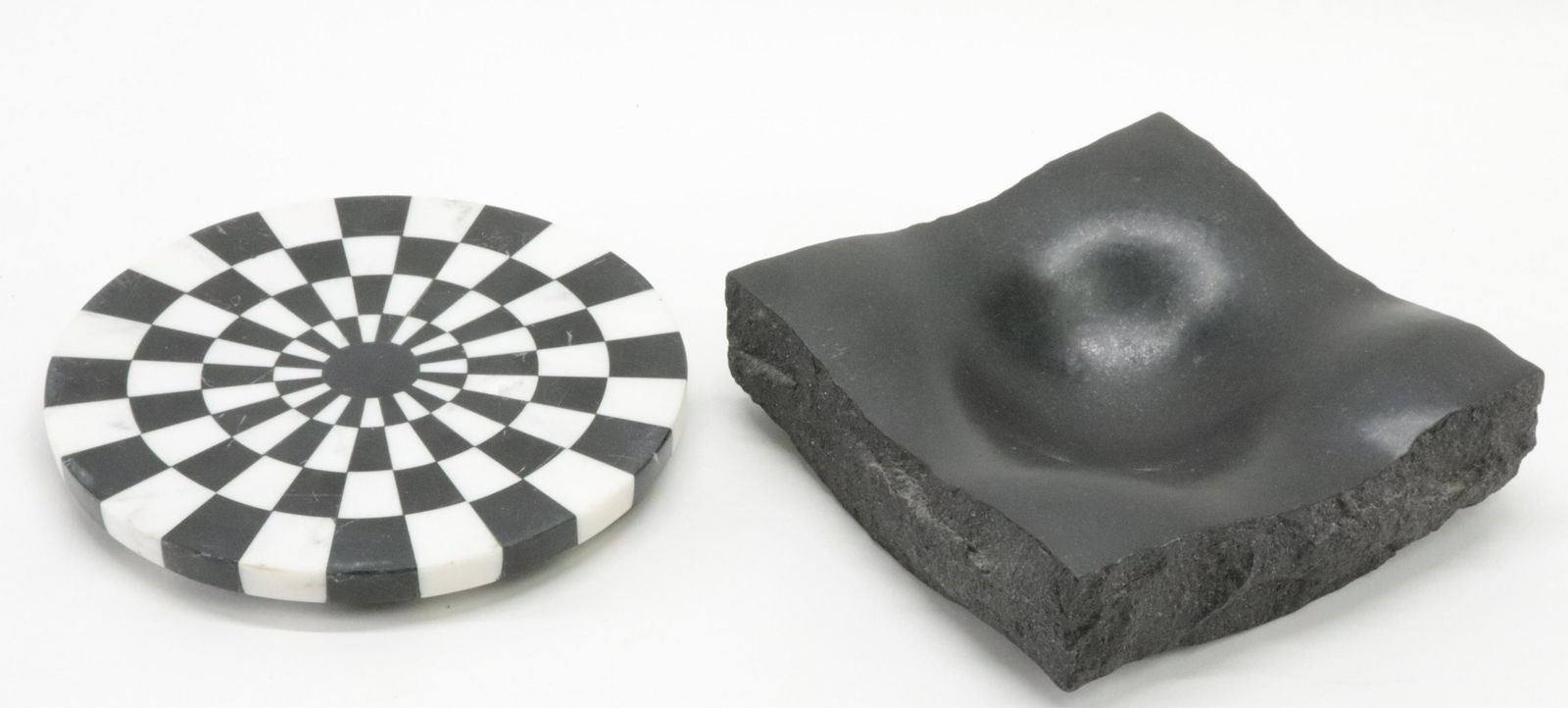 Black Granite Sculptural Dish, style of M. Nagare (1 of 5)