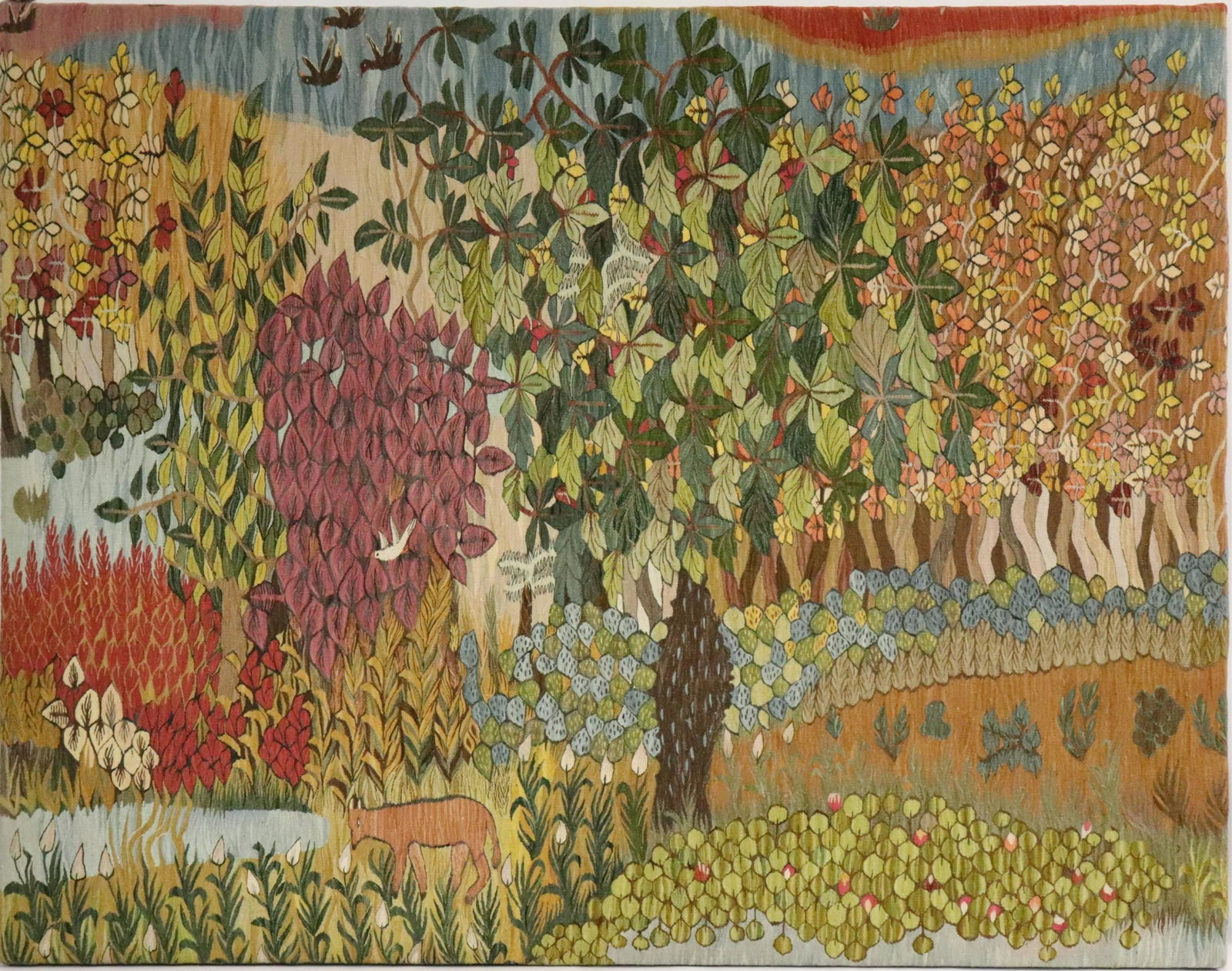 Large German Jugendstil Wool Tapestry (1 of 7)