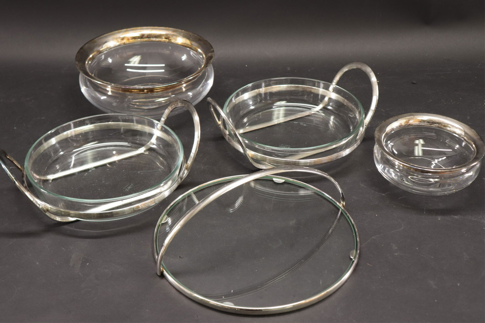 5 Glass & Silverplate Bowls/Trays (1 of 3)