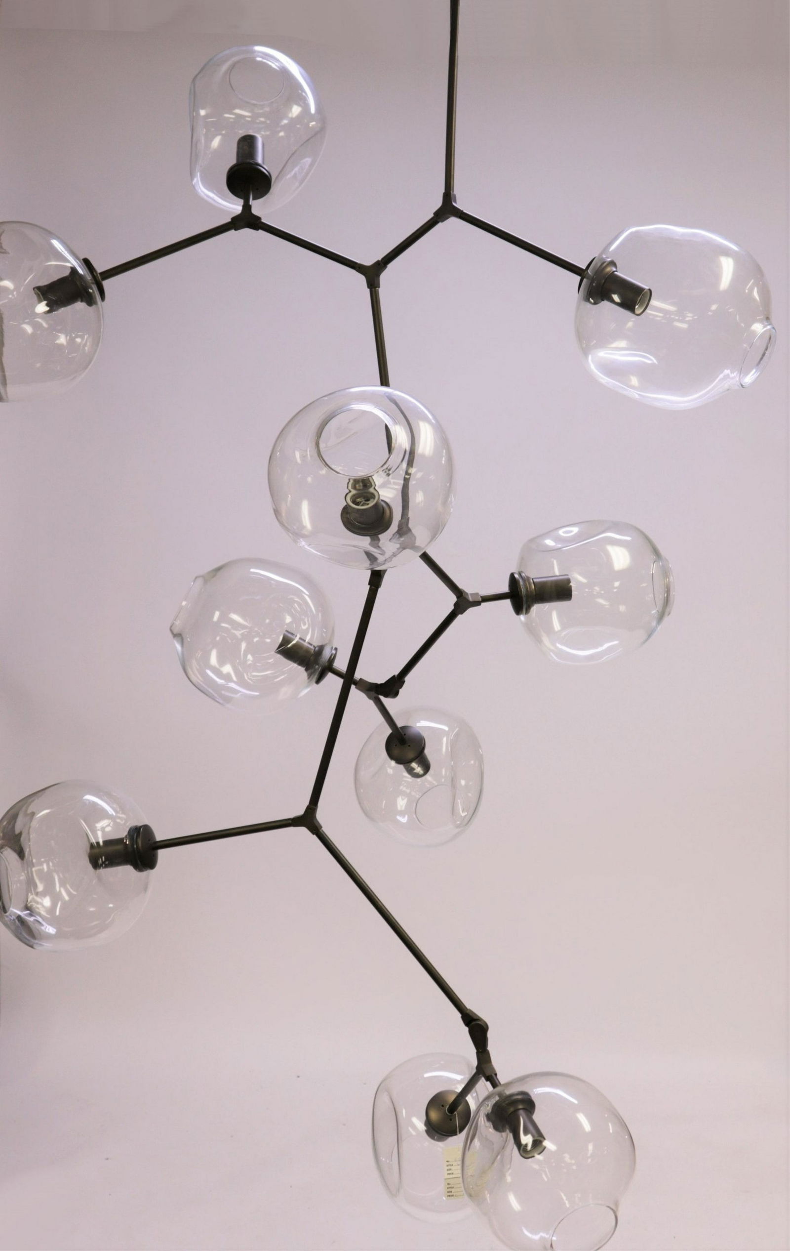 Cuican Bronze Patinated Metal 10-Light Chandelier (1 of 6)