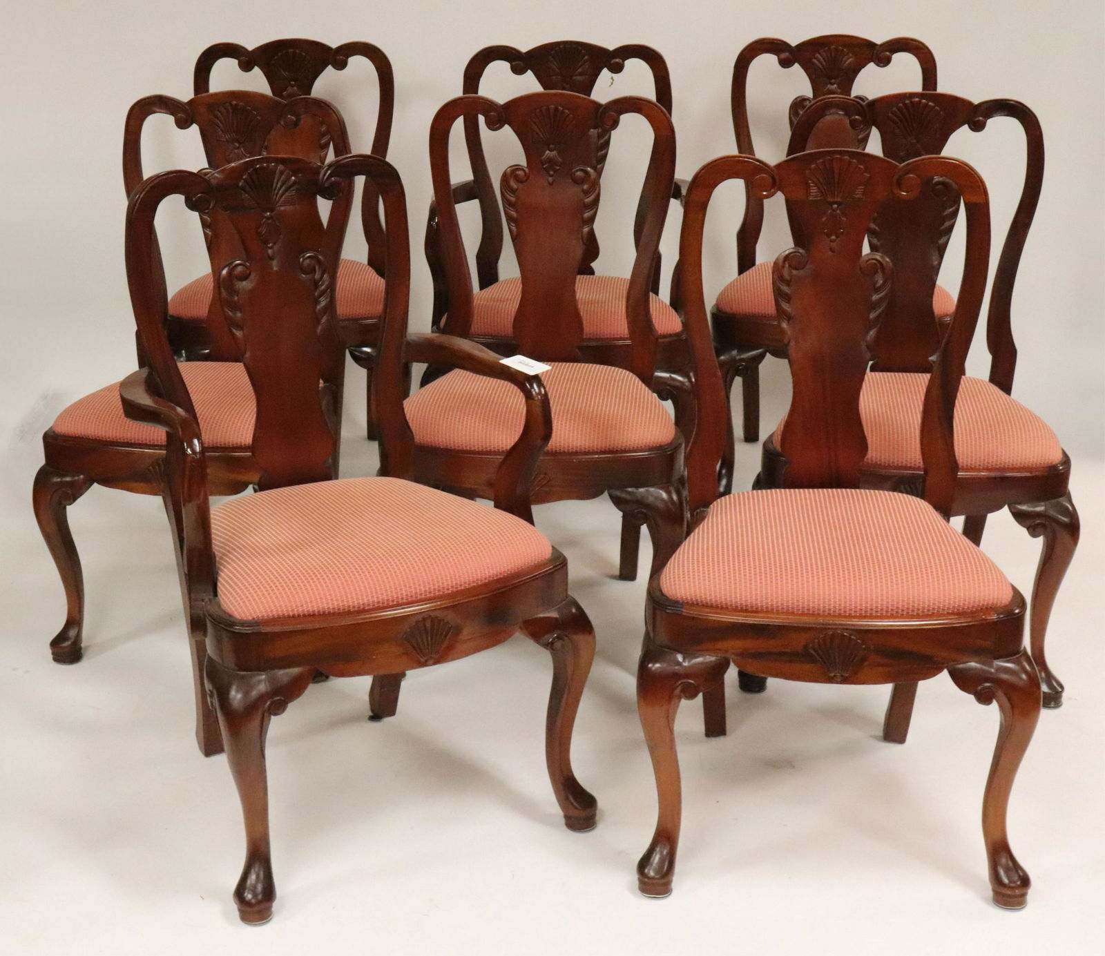 8 Queen Anne Style Mahogany Dining Chairs (1 of 5)