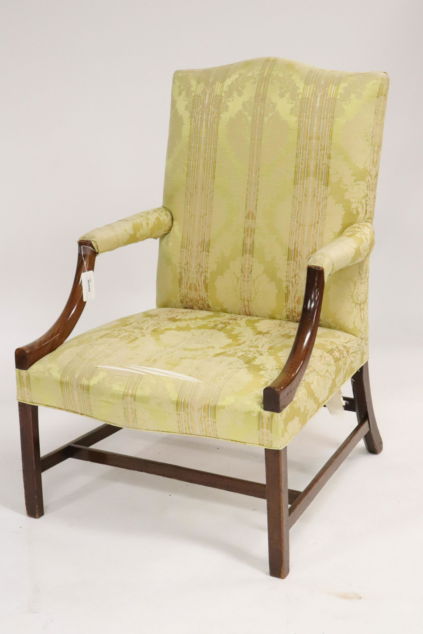 George III Mahogany Library Armchair, Late 18th C. (1 of 4)