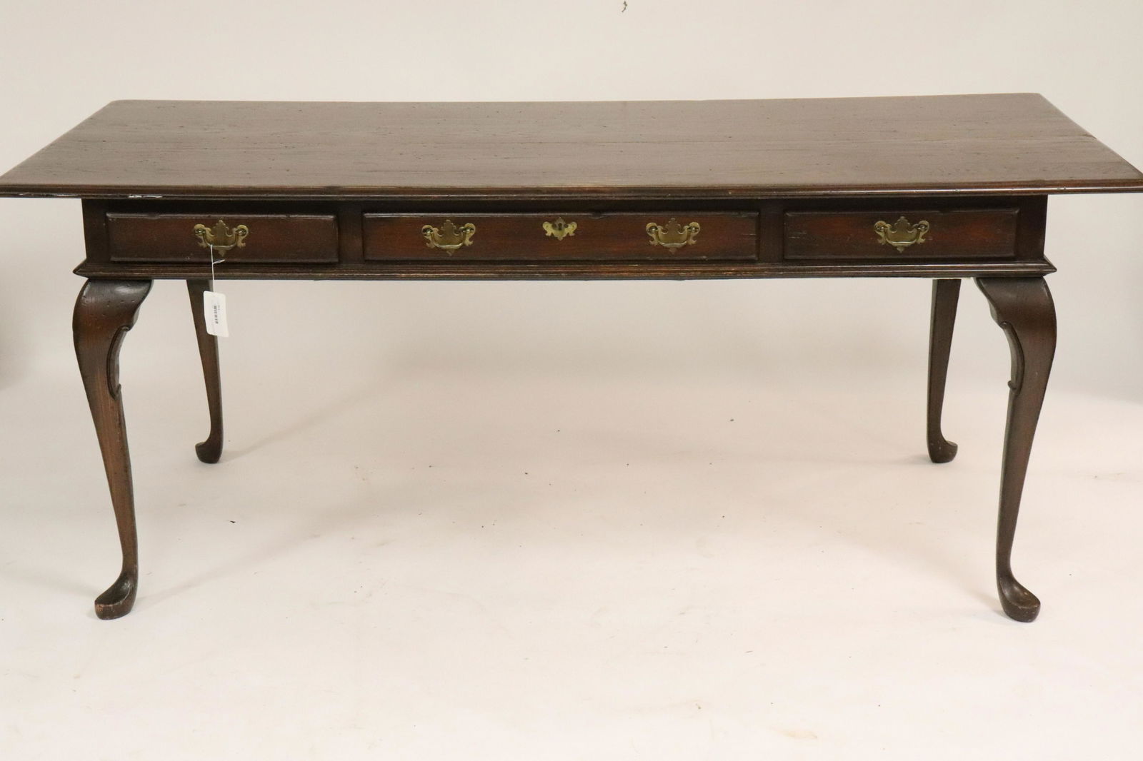 Queen Anne Style Stained Oak Library Table (1 of 5)