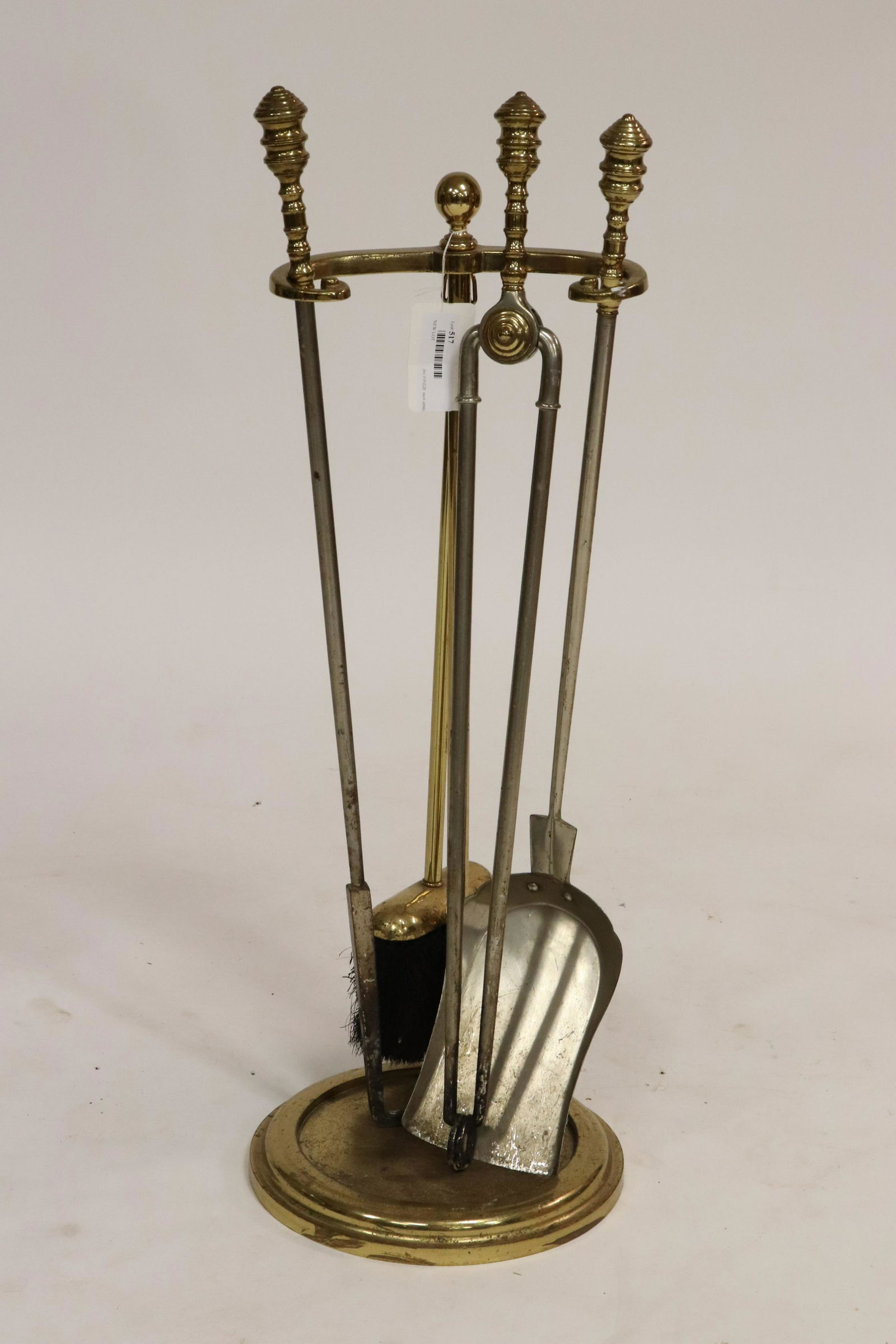 Set of Colonial Style Brass & Steel Fire Tools (1 of 3)