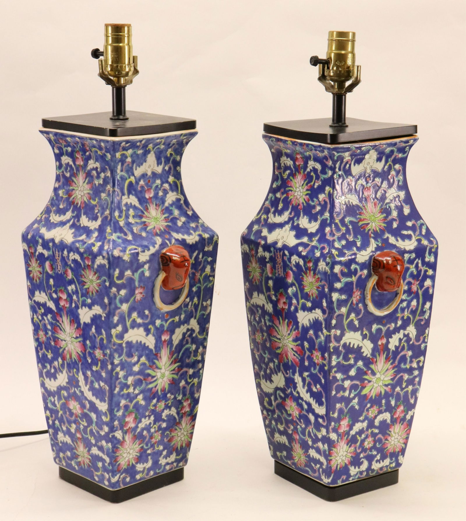 Pair of Asian Ceramic Vases as Table Lamps (1 of 4)