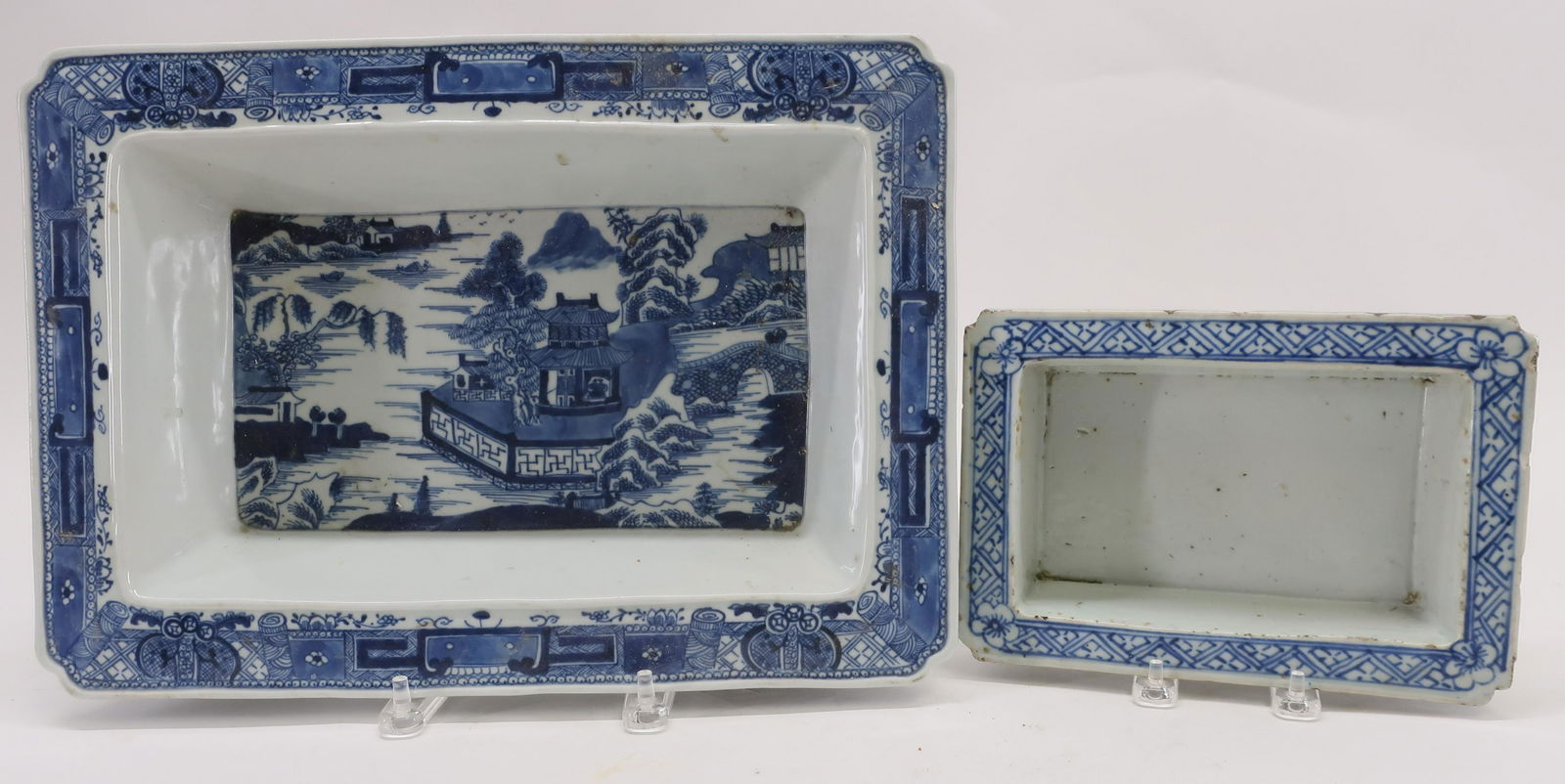 Two Double-walled Blue and White Narcissus Planter (1 of 7)