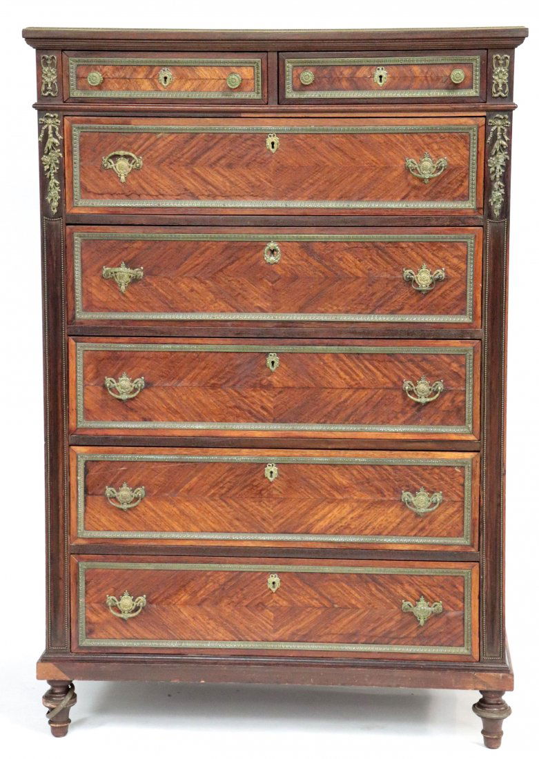 Louis XVI Style Tall Chest, possibly RJ Horner (1 of 5)