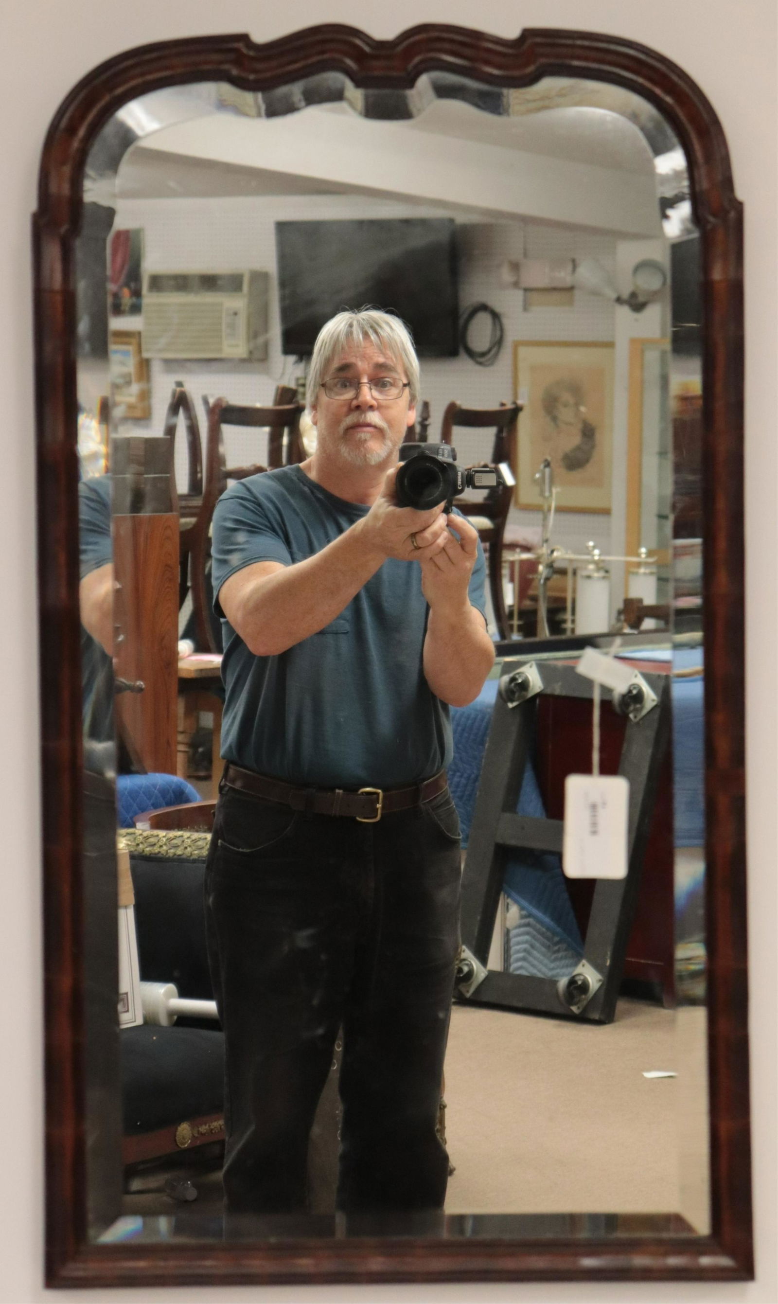 Queen Anne Walnut Mirror (1 of 5)