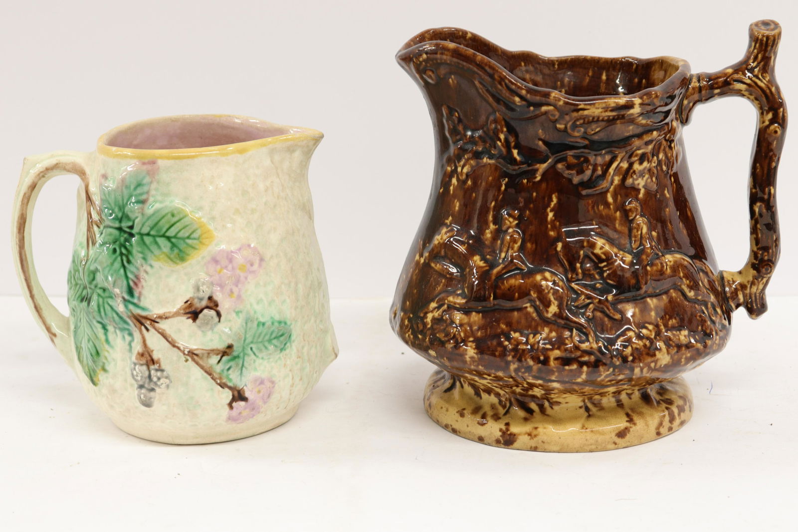 Rockingham & Majolica Pitchers (1 of 4)