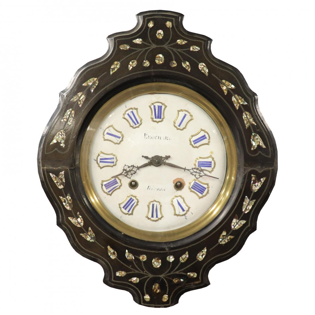 French Wall Clock, 19th C. (1 of 2)