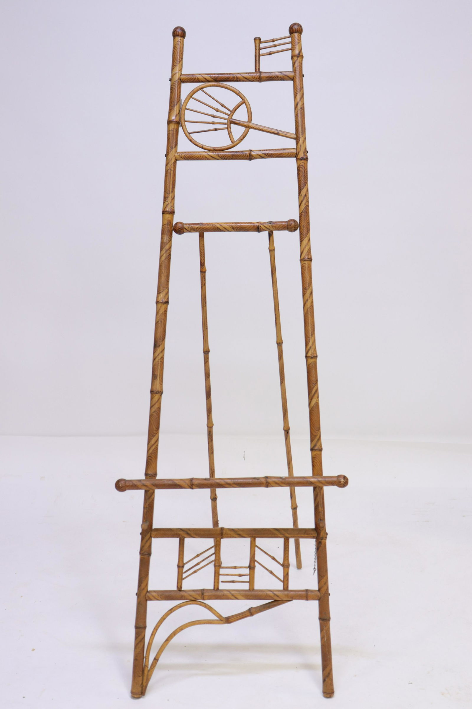 Vintage Bamboo Floor Easel With Faux Decoration (1 of 3)