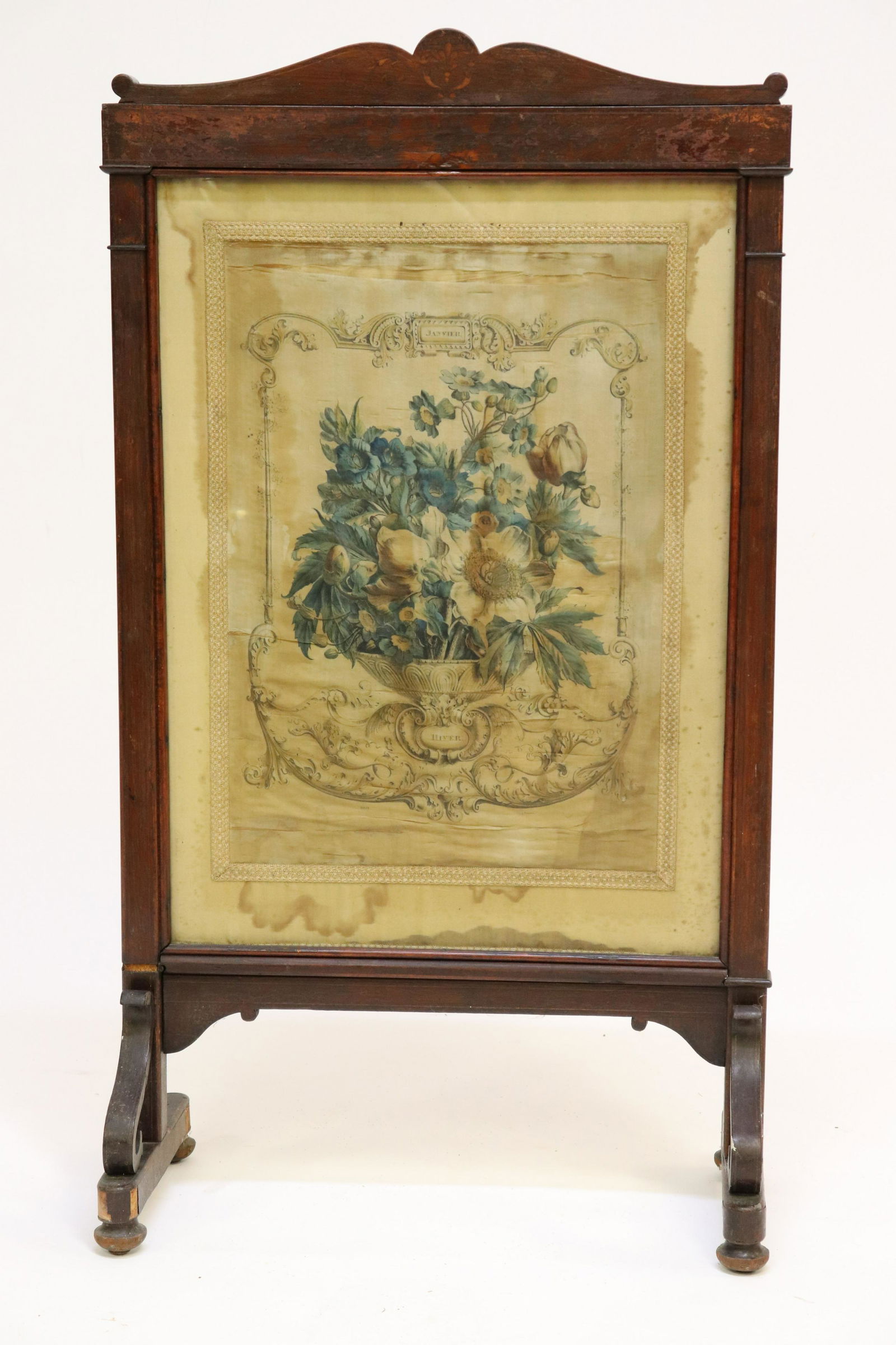 Mahogany Framed Fire Screen, 19th C., January (1 of 3)