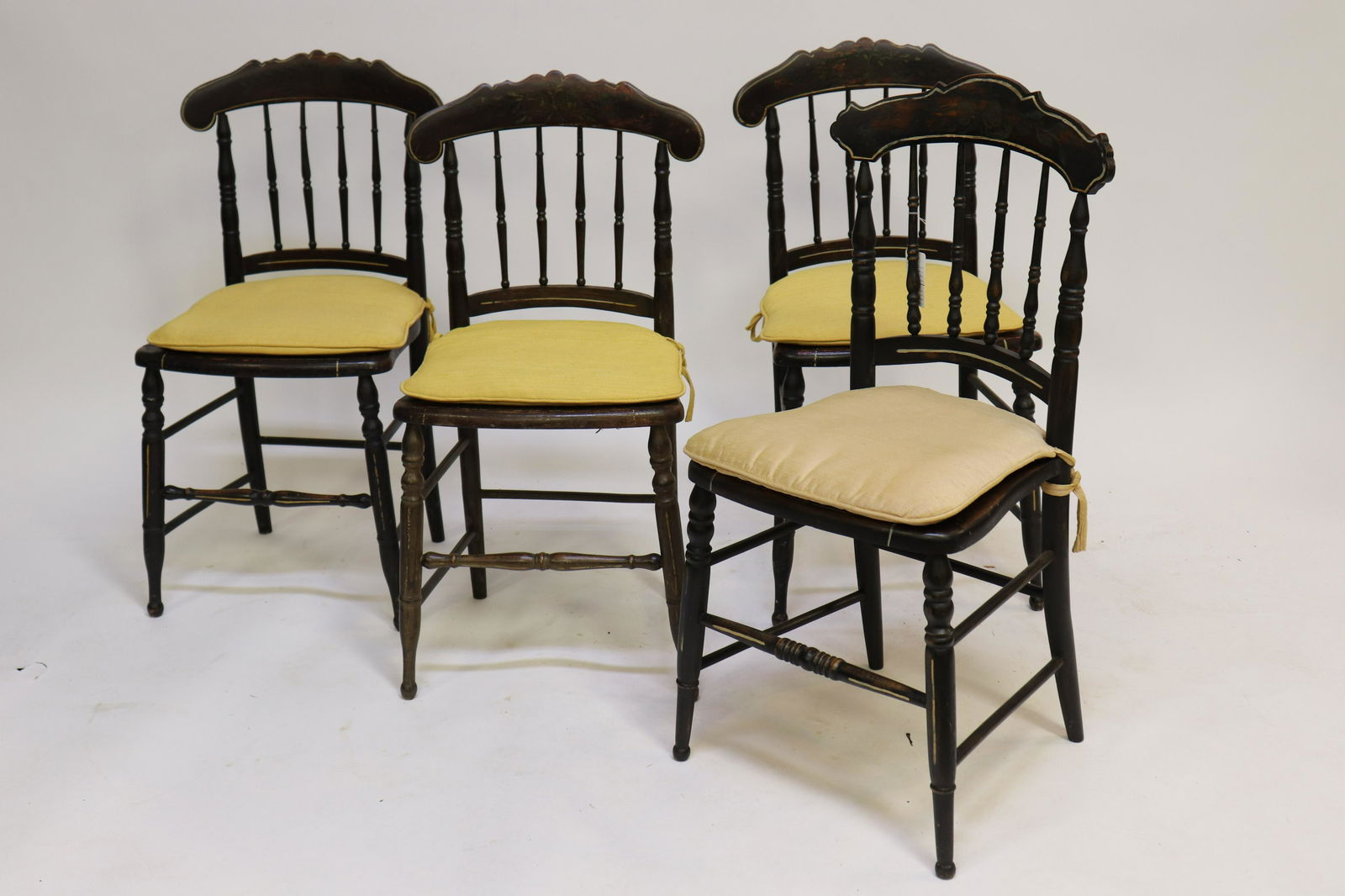 Near Set 4 Victorian Painted Fancy Chairs, 19th C. (1 of 2)