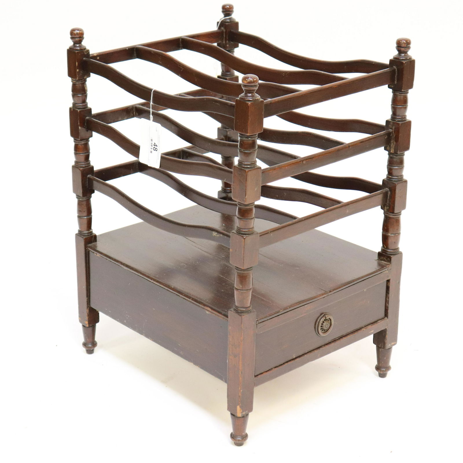 Antique Mahogany Magazine Rack, 19th C. (1 of 2)