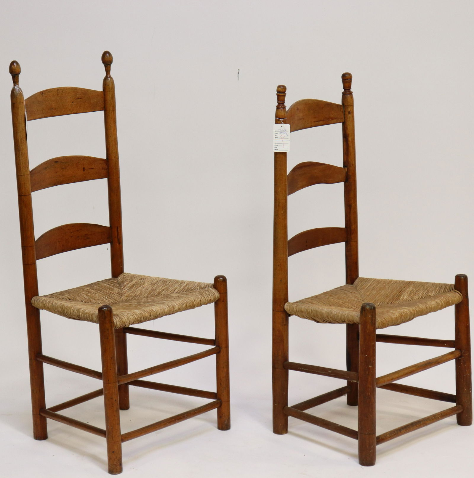 2 Maple Ladderback Chairs, New England, 18/19 C. (1 of 3)