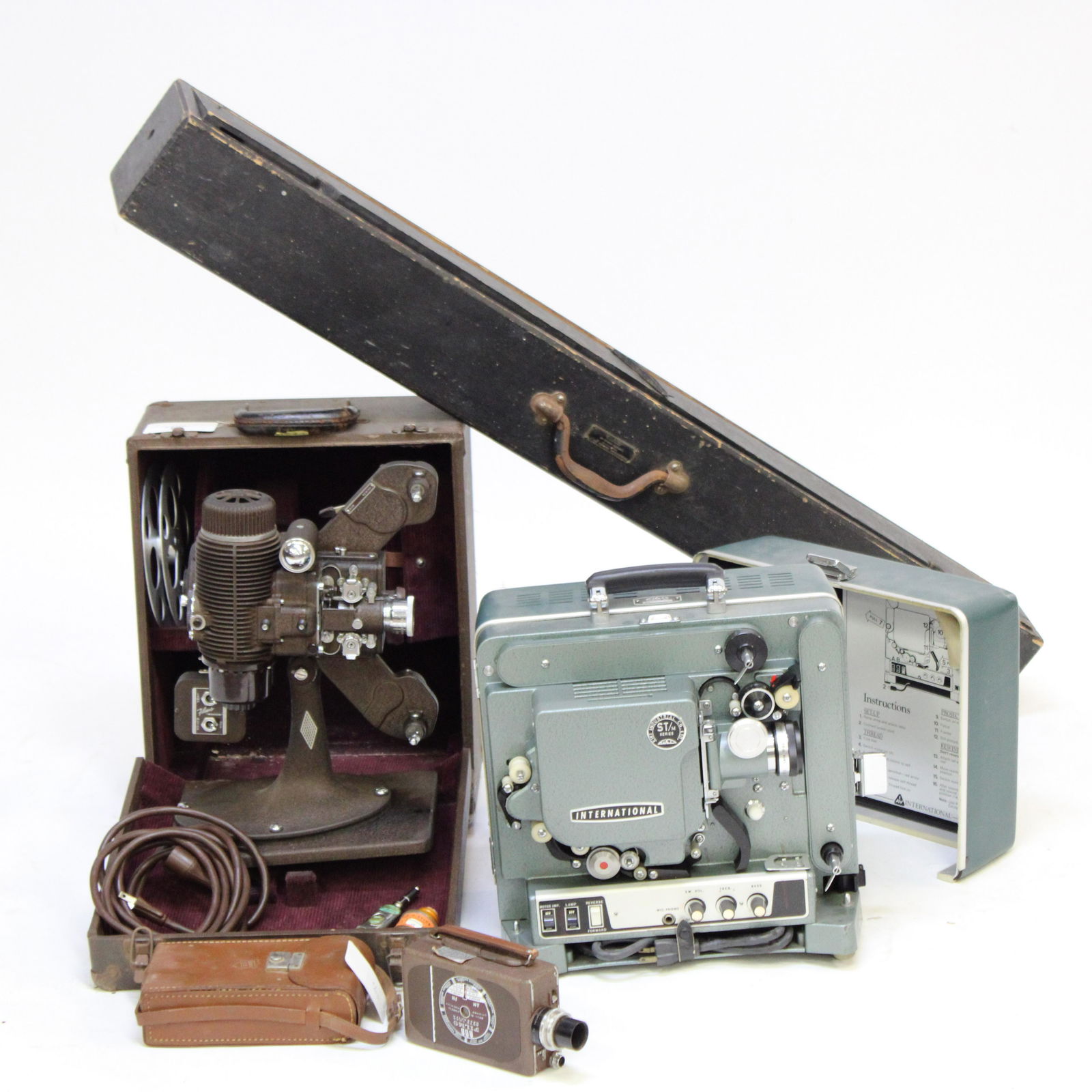 2 Movie Cameras, Projector, Screen; Filmo Bell Howell (1 of 5)