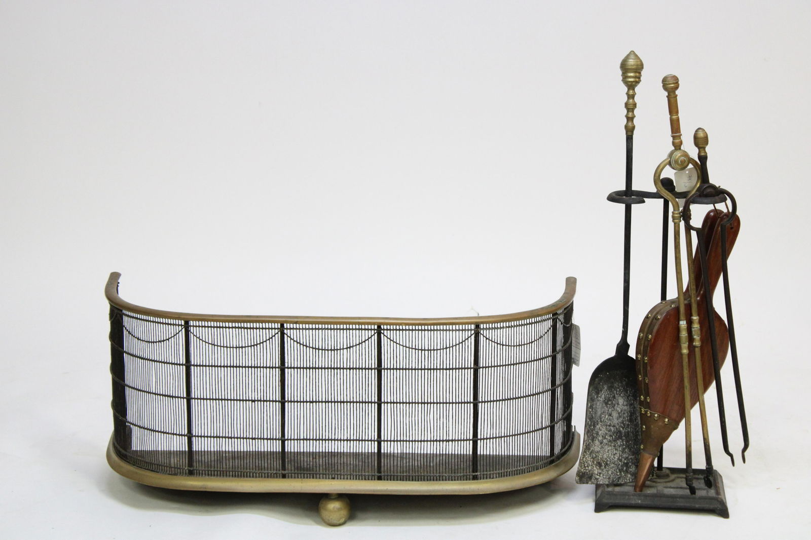 Hearth Equipment, incl. 19th C. Federal Fender (1 of 2)