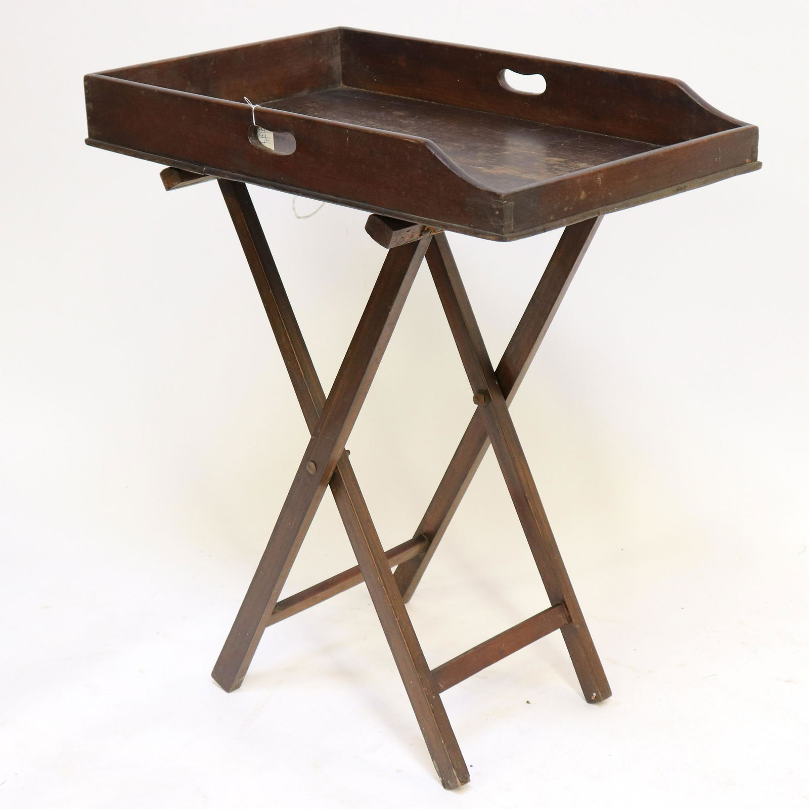 Antique Mahogany Butler's Tray on Stand, 19th C. (1 of 4)