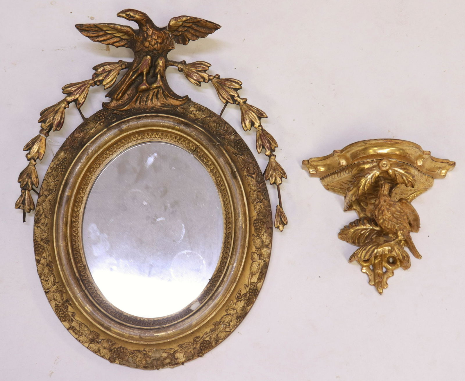 Gilt Carved Bracket & Mirror with Eagle, 19/20 C. (1 of 6)