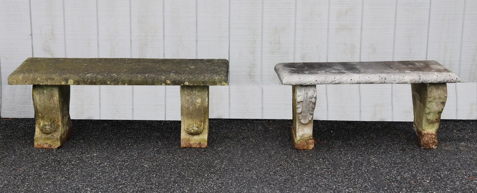 2 Marble Garden Benches (1 of 9)